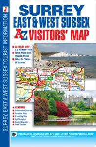 Surrey, East and West Sussex A-Z Visitors' Map - A-Z maps (Sheet map, folded) 31-07-2014 