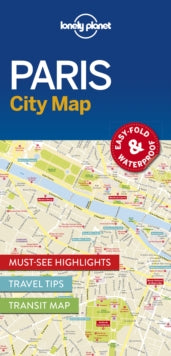 Map  Lonely Planet Paris City Map - Lonely Planet; Lonely Planet (Sheet map folded) 01-09-2016 