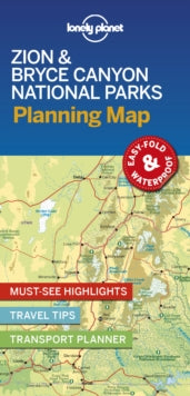 Map  Lonely Planet Zion & Bryce Canyon National Parks Planning Map - Lonely Planet (Sheet map, folded) 13-03-2019 