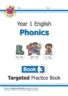 KS1 English Targeted Practice Book: Phonics - Year 1 Book 3 - CGP Books; CGP Books (Paperback) 04-09-2018 