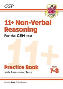 11+ CEM Non-Verbal Reasoning Practice Book & Assessment Tests - Ages 7-8 (with Online Edition) - CGP Books (Paperback) 14-01-2019 
