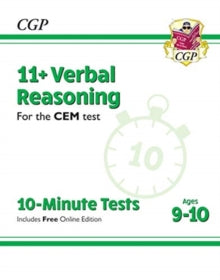 11+ CEM 10-Minute Tests: Verbal Reasoning - Ages 9-10 (with Online Edition) - CGP Books; CGP Books (Paperback) 14-01-2019 