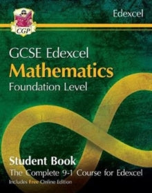 Grade 9-1 GCSE Maths Edexcel Student Book - Foundation (with Online Edition) - CGP Books; CGP Books (Paperback) 27-05-2019 