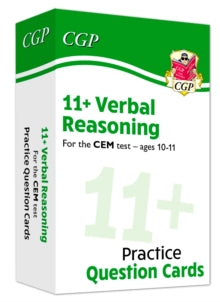 New 11+ CEM Verbal Reasoning Practice Question Cards - Ages 10-11 - CGP Books; CGP Books (Mixed media product) 15-07-2019 
