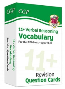 New 11+ CEM Revision Question Cards: Verbal Reasoning Vocabulary - Ages 10-11 - CGP Books; CGP Books (Mixed media product) 05-06-2020 