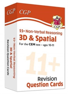 New 11+ CEM Revision Question Cards: Non-Verbal Reasoning 3D & Spatial - Ages 10-11 - CGP Books; CGP Books (Mixed media product) 09-06-2020 