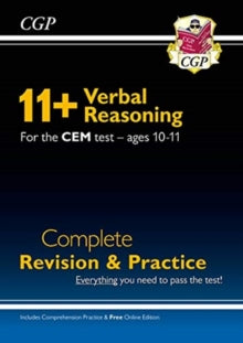 New 11+ CEM Verbal Reasoning Complete Revision and Practice - Ages 10-11 (with Online Edition) - CGP Books; CGP Books (Paperback) 08-07-2020 