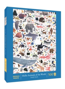 Hello Animals of the World 500-Piece Family Puzzle - Brendan Wenzel (Jigsaw) 08-07-2021 