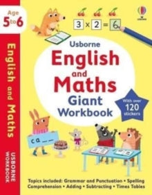 Usborne Workbooks  Usborne English and Maths Giant Workbook 5-6 - Maddie Frost; Anna Suessbauer; Holly Bathie; Jessica Greenwell; Jane Bingham (Paperback) 01-09-2022 