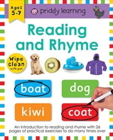 Wipe Clean Workbooks  Reading and Rhyme - Roger Priddy (Spiral bound) 12-05-2020 