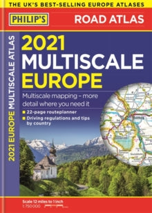 Philip's Road Atlases  2021 Philip's Multiscale Road Atlas Europe: (A4 Flexiback) - Philip's Maps (Paperback) 02-04-2020 