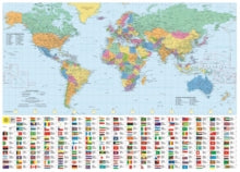 Philip's Sheet Maps  Philip's RGS World Wall Map (with Flags): Laminated - Philip's Maps (Sheet map) 05-11-2020 