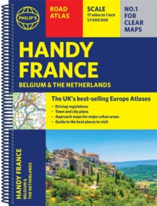 Philip's Road Atlases  Philip's Handy Road Atlas France, Belgium and The Netherlands: Spiral A5 - Philip's Maps (Spiral bound) 03-06-2021 