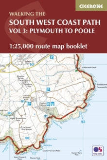 South West Coast Path Map Booklet - Vol 3: Plymouth to Poole: 1:25,000 OS Route Mapping - Paddy Dillon (Paperback) 16-02-2017 