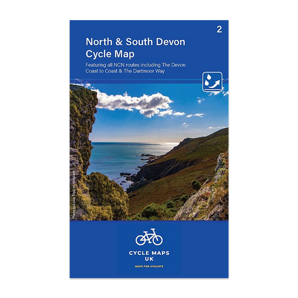 North and South Devon Cycle Map 2: Including the Devon Coast to coast and The Dartmoor Way: 2023 -  (Sheet map, folded) 01-09-2023 